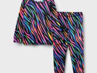 Термокомплект трикот. для девочек: фуфайка (футболка) с длин. рук, брюки для эпизод. использования