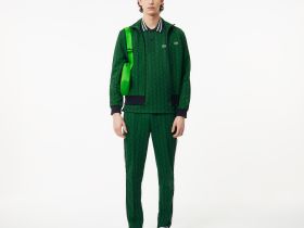 Мужское поло Lacoste классического кроя с монограммой