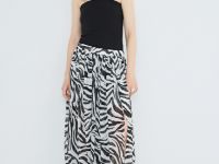 Юбка из шифона, Серый