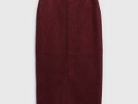 Юбка миди из искусственной замши, Фиолетовый