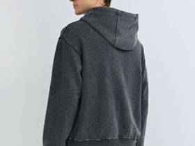 Худи c эффектом стирки, Серый