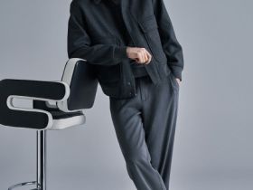 Широкие брюки с шерстью, Серый