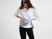 Платок шейный Божественный/Divina, серый