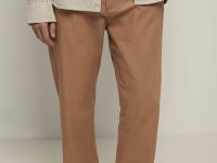 Брюки широкого кроя с добавлением льна