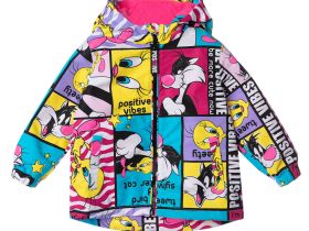 Куртка детская текстильная с полиуретановым покрытием для девочек (ветровка)