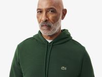 Мужское худи Lacoste классического кроя с флисом