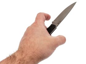 Шейный нож "Городской", сталь N690, рукоять карбон