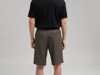 Шорты прямого кроя со льном