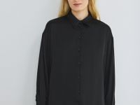 Блузка из сатина, Черный
