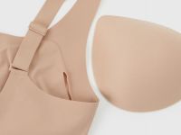 Бесшовный бюстгальтер с формованными чашками, Бежевый