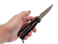 Нож-бабочка (балисонг) НОКС Балисонг М210, сталь AUS-8, рукоять G10, черный