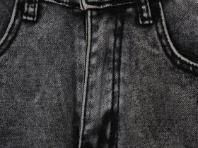 Брюки текстильные джинсовые утепленные флисом для девочек