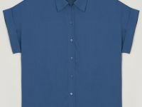 Блузка с коротким рукавом и отложным воротником