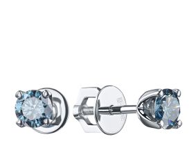 Пусеты из белого золота с бриллиантами э4701пс11102400