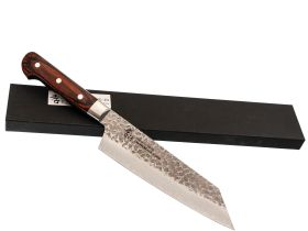 Нож кухонный Шеф-Kengata 190 мм, Sakai Takayuki, сталь VG-10, Damascus 33 слоя, рукоять дерево