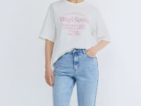 Прямые джинсы со средней посадкой, Голубой