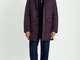 Полупальто утепленное с воротником-стойкой