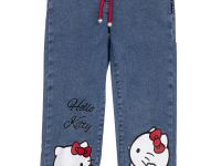 Брюки текстильные джинсовые для девочек