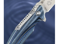 Складной нож CRKT Ripple Blue, сталь Acuto 440, рукоять нержавеющая сталь 420J2