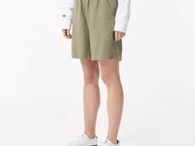 Женские шорты Lacoste из смеси льна