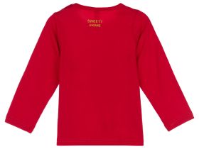 Фуфайка детская трикотажная для девочек (футболка с длинными рукавами)