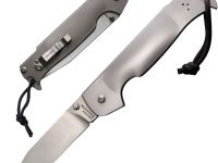 Нож складной Cold Steel Pocket Bushman, сталь 4116, рукоять нержавеющая сталь, серебристый