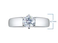 Классическое кольцо из белого золота э0912кц04082400_white