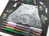 Ручка гелевая Pentel "Hybrid gel Grip" 0,8 мм, стержень белый