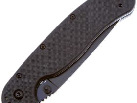 Складной нож полусеррейторный Ontario RAT 1, сталь AUS-8, рукоять термопластик GRN, черный