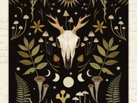 Открытка Дворникова А. "Череп оленя"