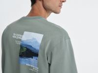 Футболка с природным термопринтом O'STIN х Экспедиция, Зеленый