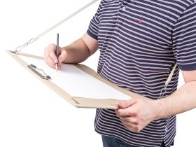 Планшет клипборд 40х50 см, с клипсой и плечевым ремнем