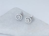 Пусеты из белого золота э4712пс12199160