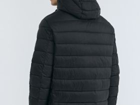 Утеплённая лёгкая куртка, Черный