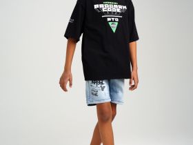 Шорты текстильные джинсовые для мальчиков