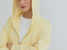 Толстовка на молнии с вышивкой, Желтый