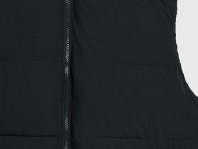 Стёганый утеплённый жилет с воротником-стойкой, Черный