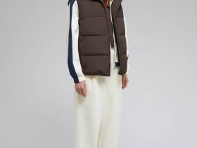 Стеганый жилет с капюшоном