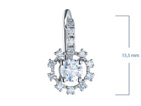 Серьги из белого золота э4712сг06090100