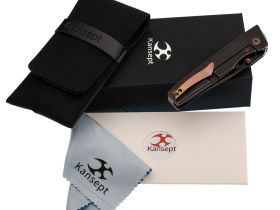 Складной нож Kansept Chimera blackwash сталь S35VN, рукоять Blackwash Titanium