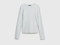 Лонгслив в рубчик, Серый