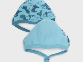 Чепчик детский трикотажный для мальчиков, 2 шт в комплекте