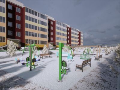 Дворовая территория города Удачного благоустраивается по программе «1000 дворов на Дальнем Востоке»