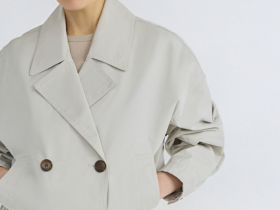 Укороченный тренч, Бежевый