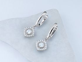 Серьги из белого золота с бриллиантами э0901сг04210017