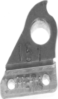 Держатель заднего переключателя "петух" Meta №151 фрезерованный (серебристый)