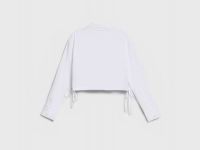 Рубашка с утяжкой по низу для девочек, Белый