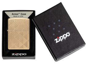 Зажигалка ZIPPO Armor® с покрытием High Polish Brass, латунь/сталь, золотистая, 38x13x57 мм