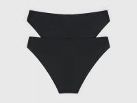 Бесшовные классические трусы, 2 шт., Черный