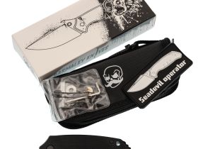 Нож Barmaley Knives Seadevil, сталь D2, рукоять G10/сталь, черный